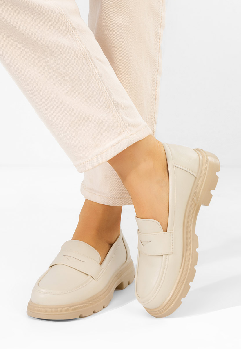 Béžové dámské mokasíny Danielia