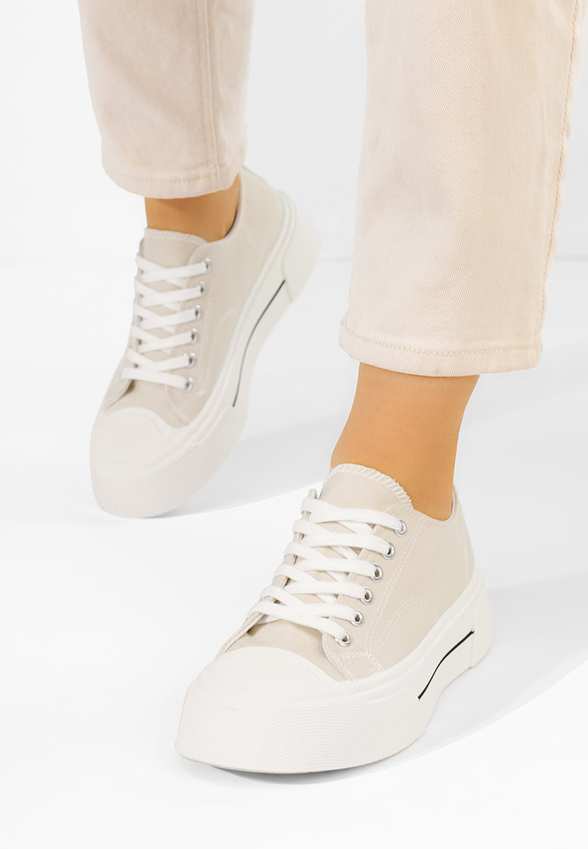 Béžové dámské plátěné tenisky Jessia