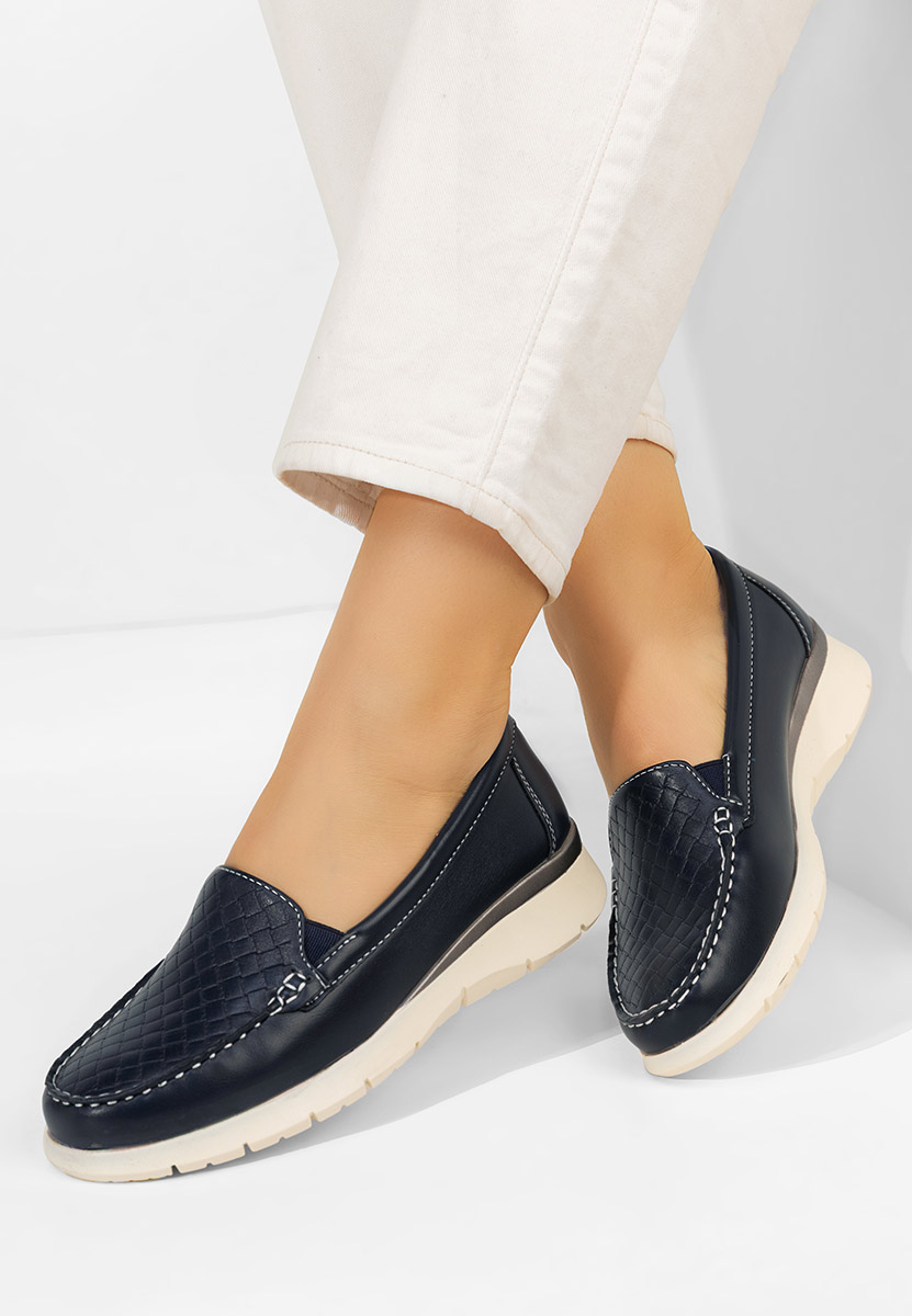 Tmavě modré dámské mokasíny Seona