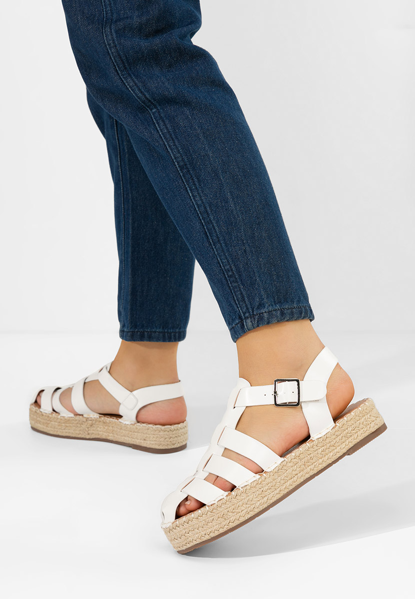 Bílé sandály na platformě Reliama