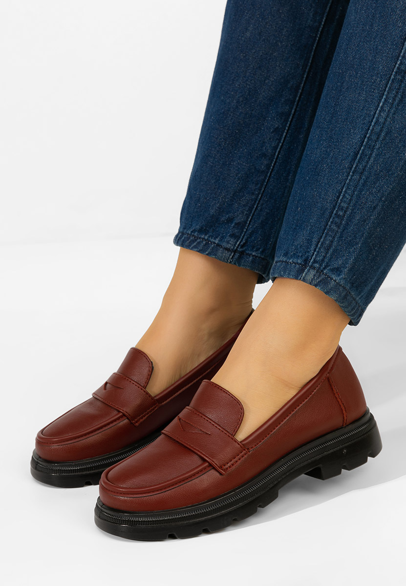 Bordové dámské mokasíny Danielia