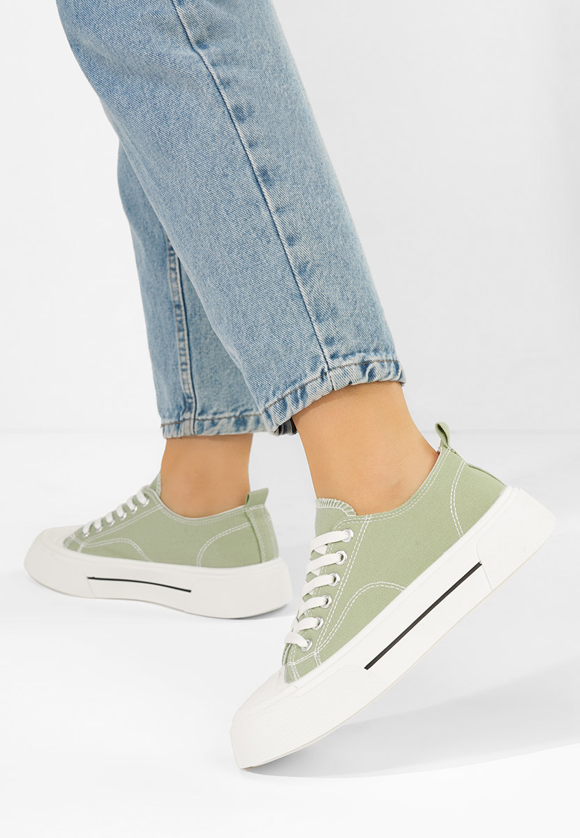 Zelené dámské plátěné tenisky Jessia