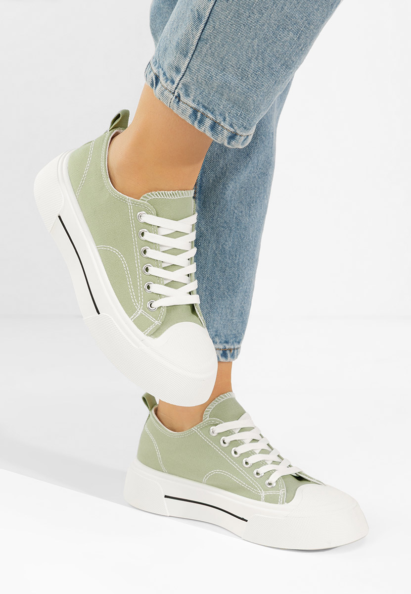 Zelené dámské plátěné tenisky Jessia