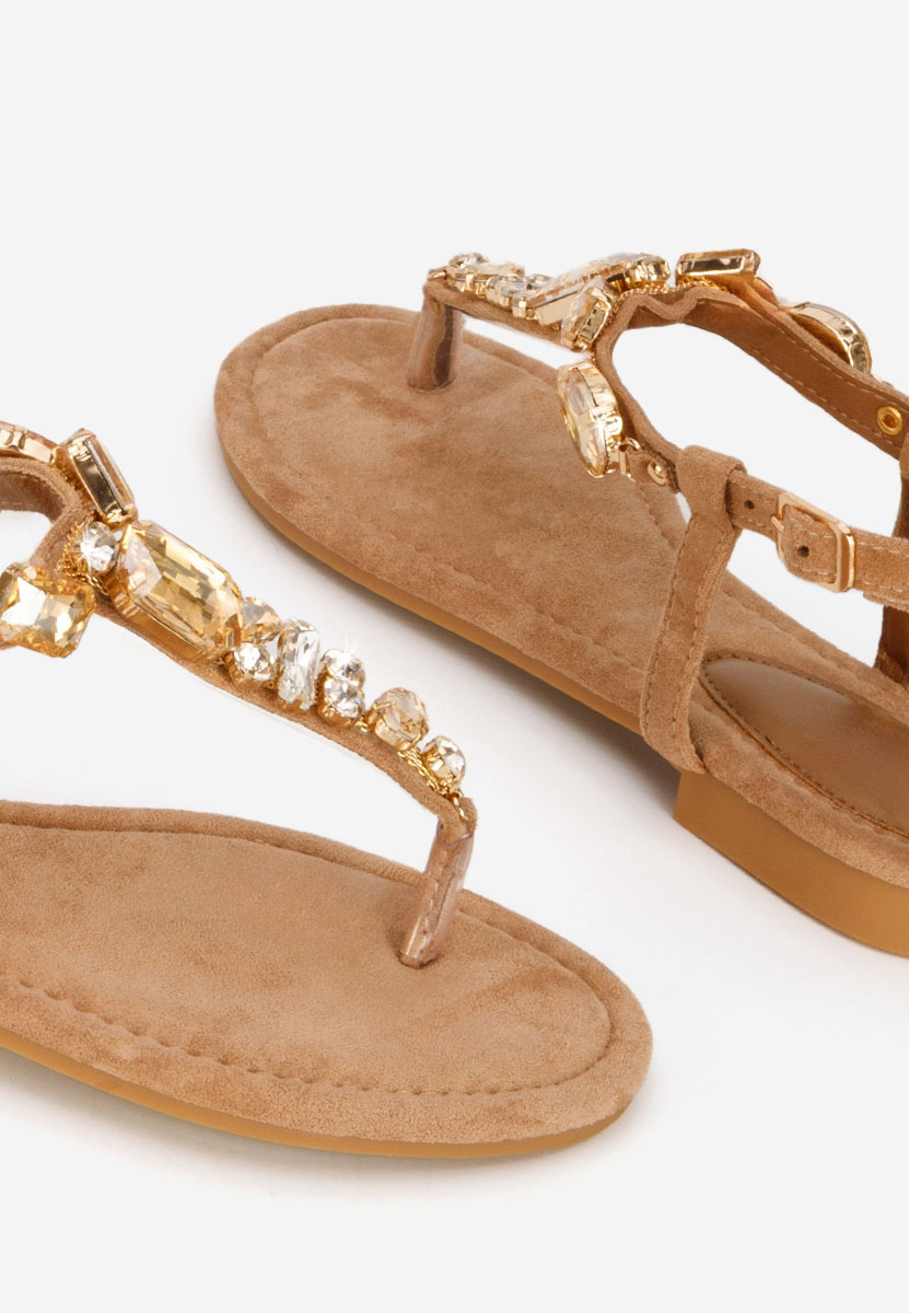 Camelové dámské sandály Kristelia