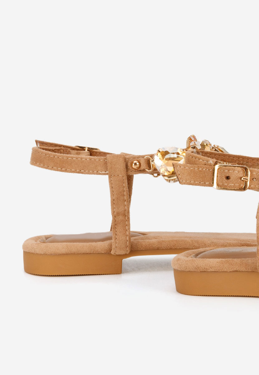 Camelové dámské sandály Kristelia