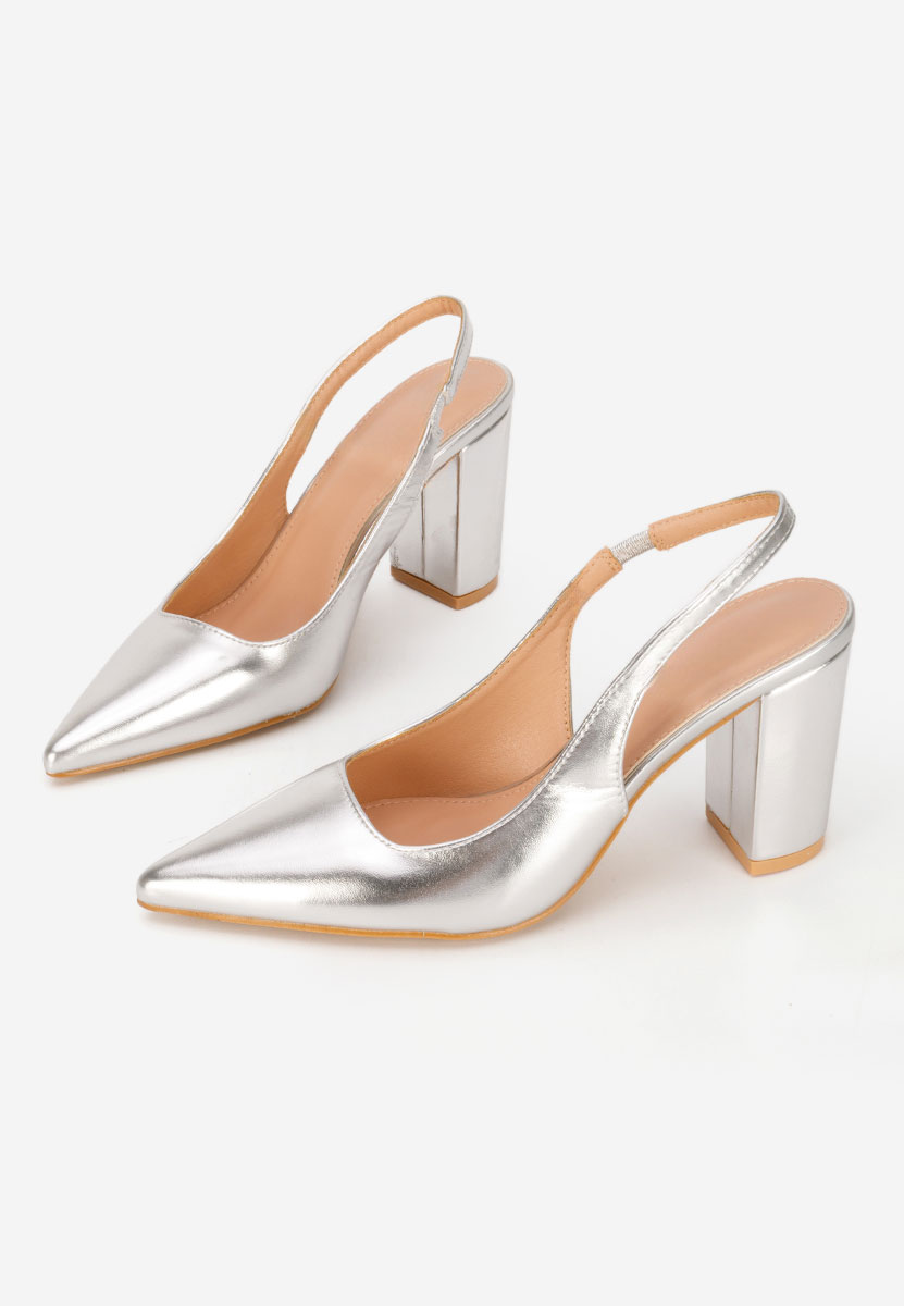 Stribrné lodičky s otevřenou pätou Eleria