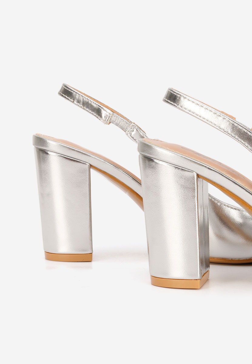 Stribrné lodičky s otevřenou pätou Eleria