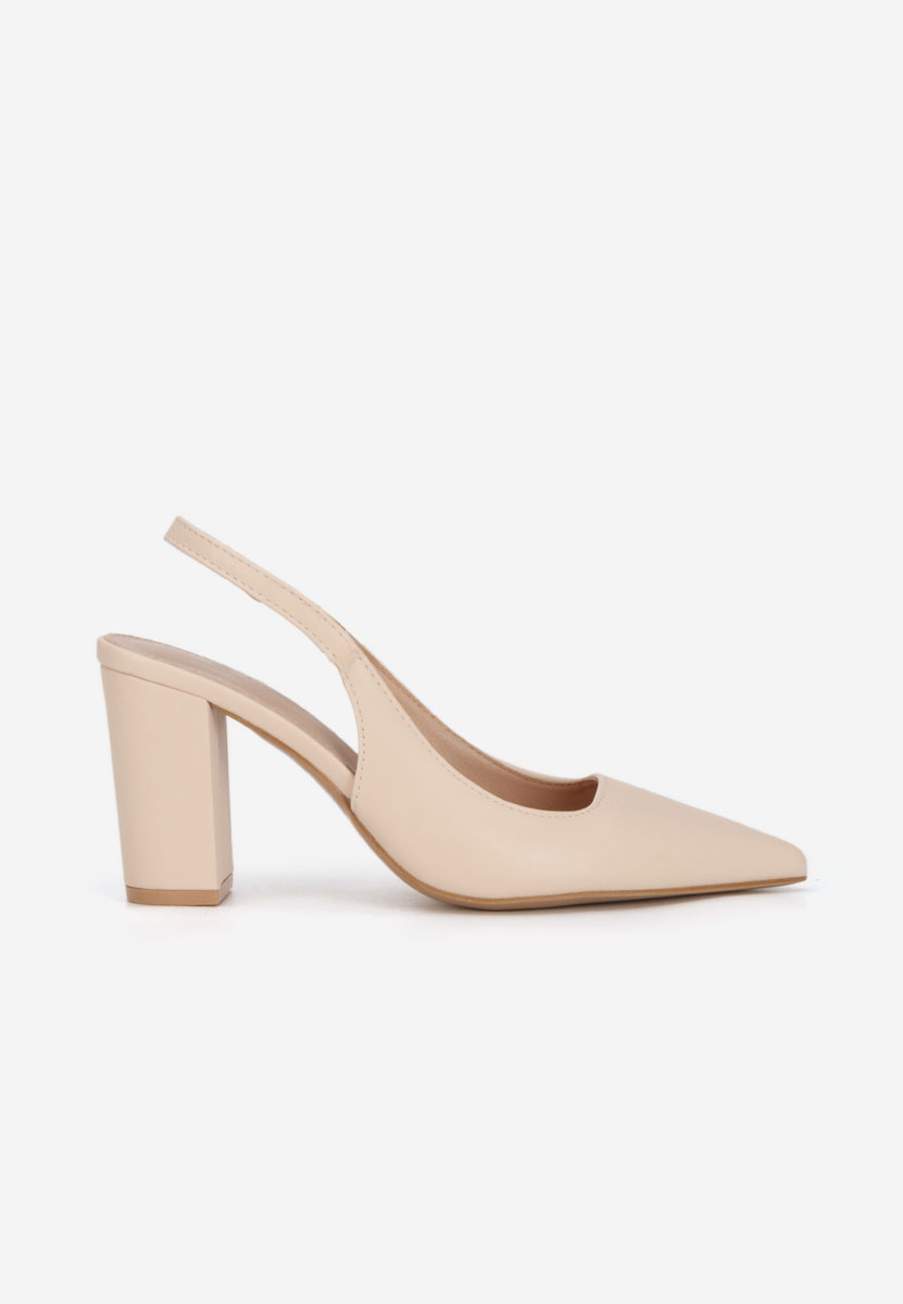 Béžové lodičky s otevřenou pätou Eleria