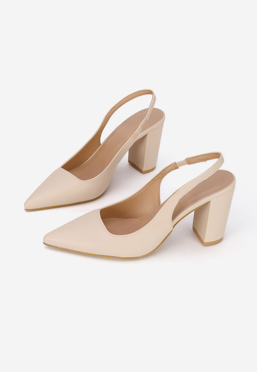 Béžové lodičky s otevřenou pätou Eleria