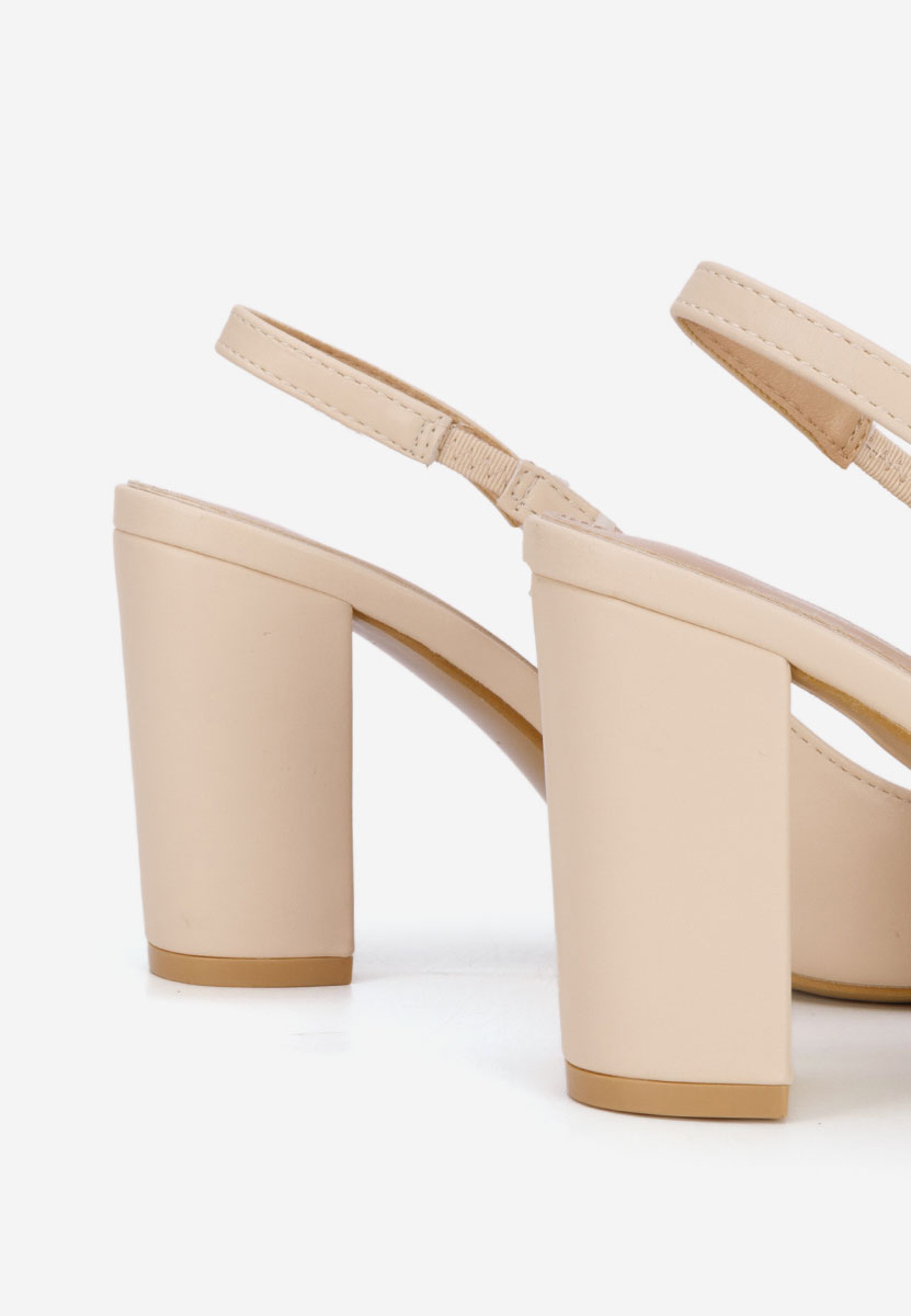 Béžové lodičky s otevřenou pätou Eleria