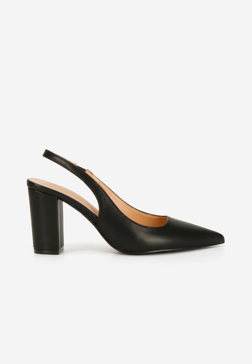 Černé lodičky s otevřenou pätou Eleria