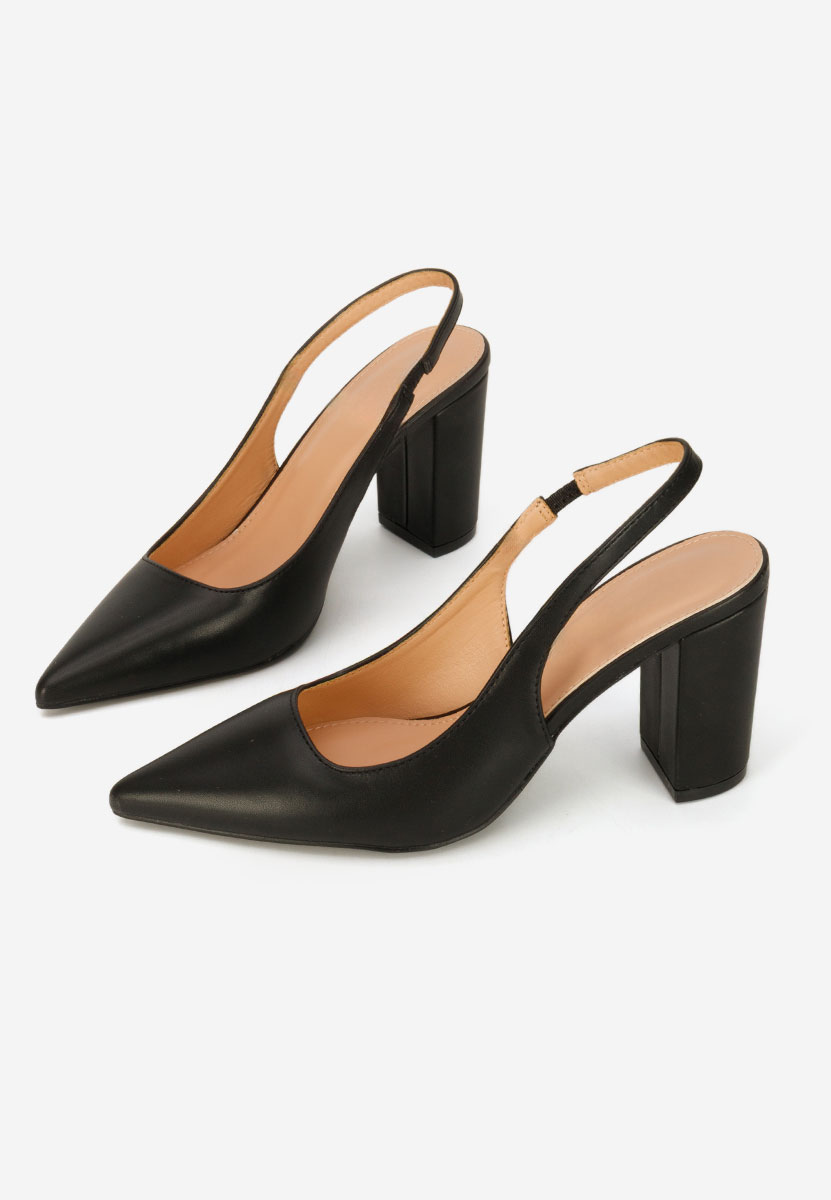 Černé lodičky s otevřenou pätou Eleria
