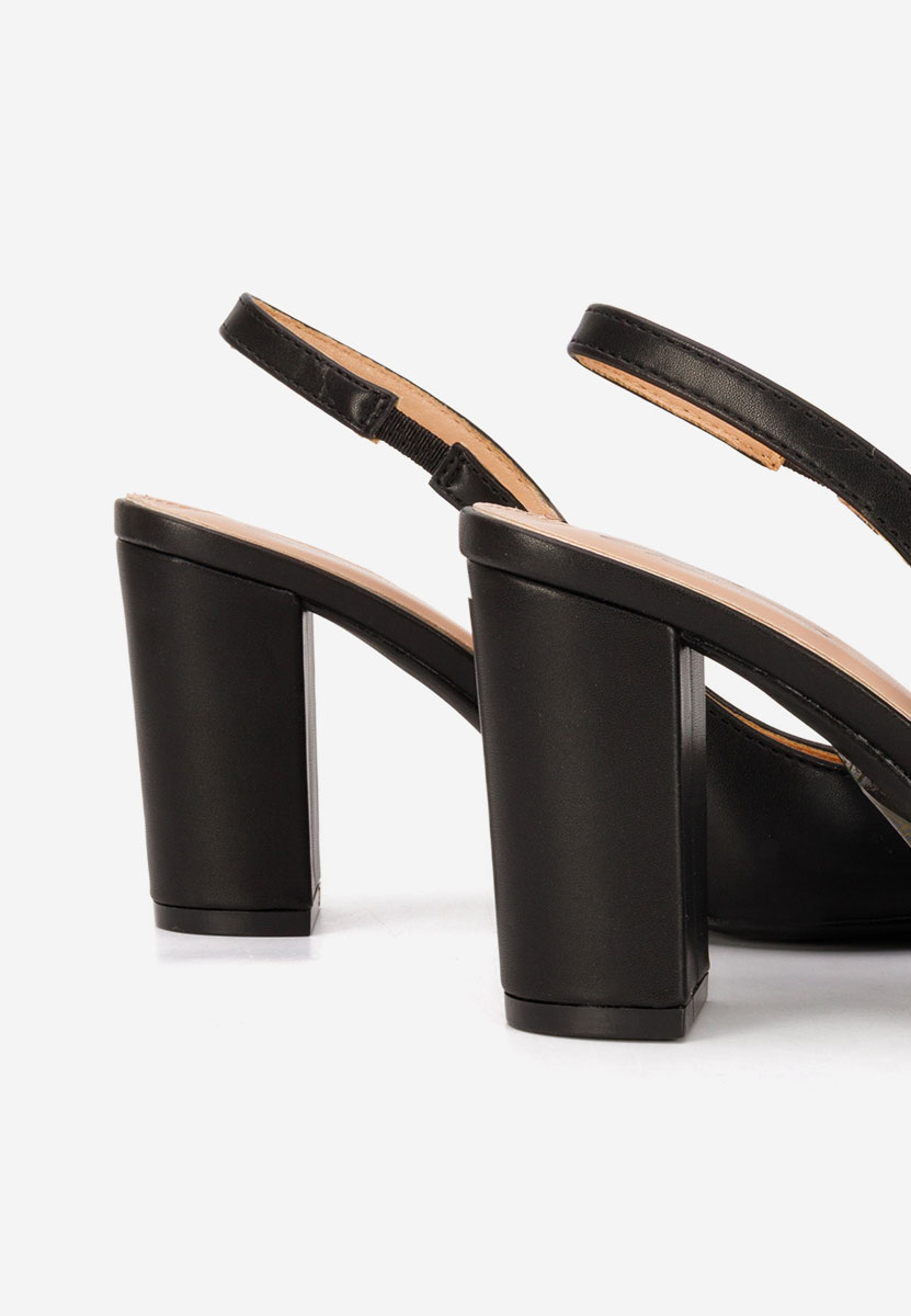 Černé lodičky s otevřenou pätou Eleria