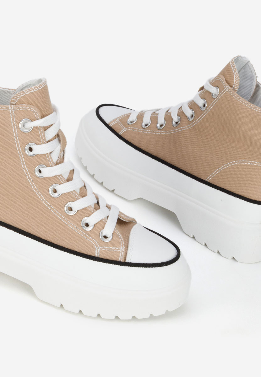 Khaki kotníkové tenisky Fiorela