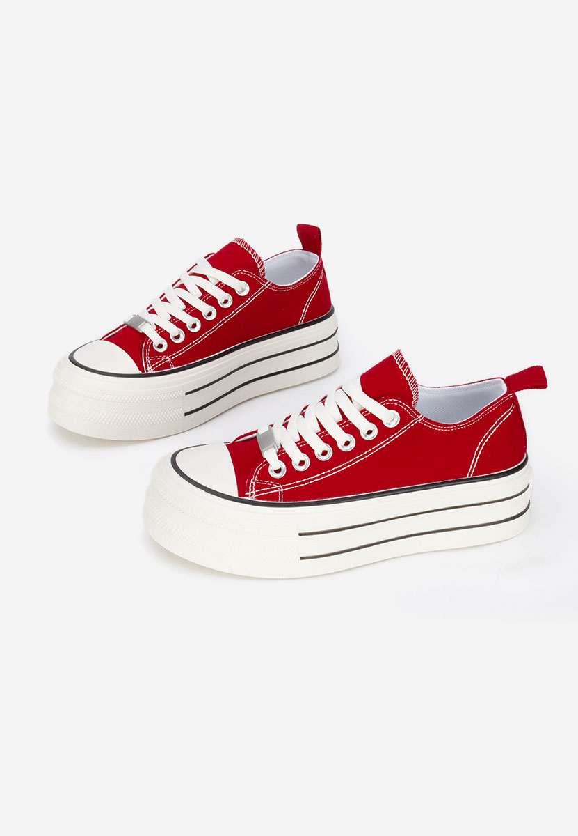 Červené tenisky na platformě Kimala