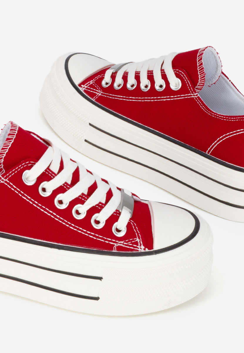 Červené tenisky na platformě Kimala