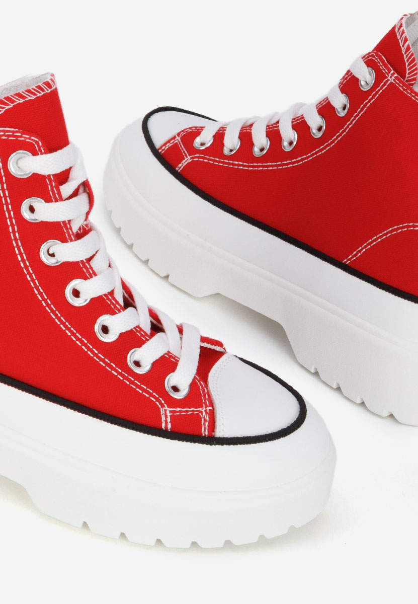 Červené kotníkové tenisky Fiorela