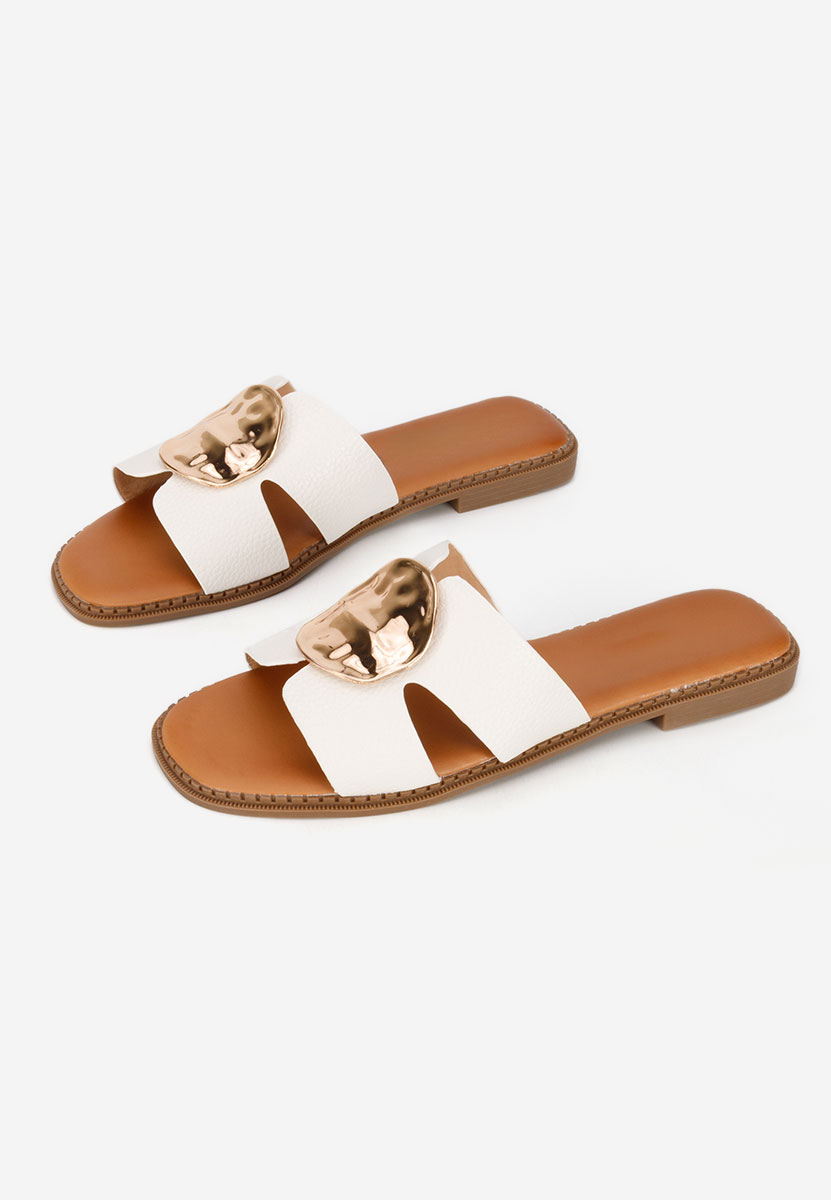 Bílé pantofle dámské Klarina