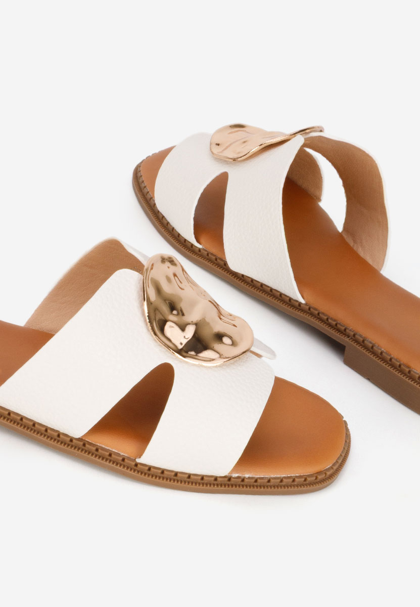 Bílé pantofle dámské Klarina