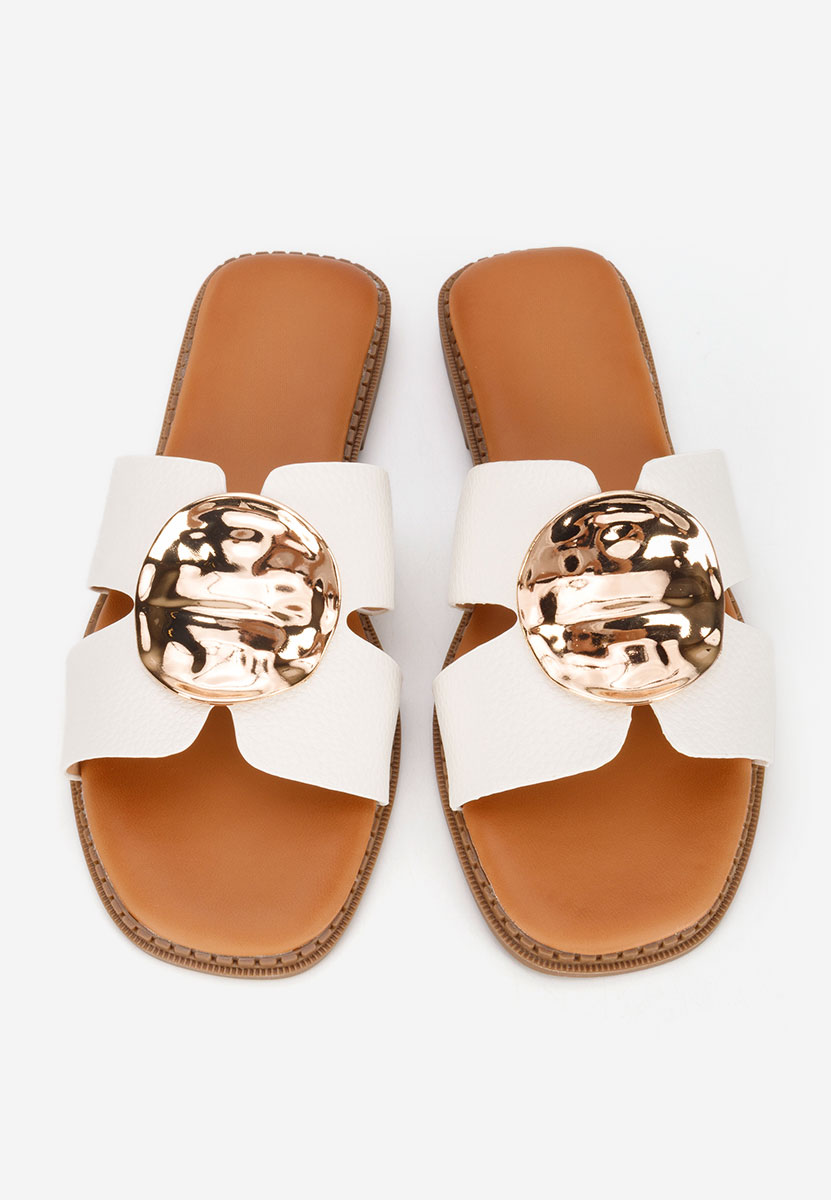 Bílé pantofle dámské Klarina