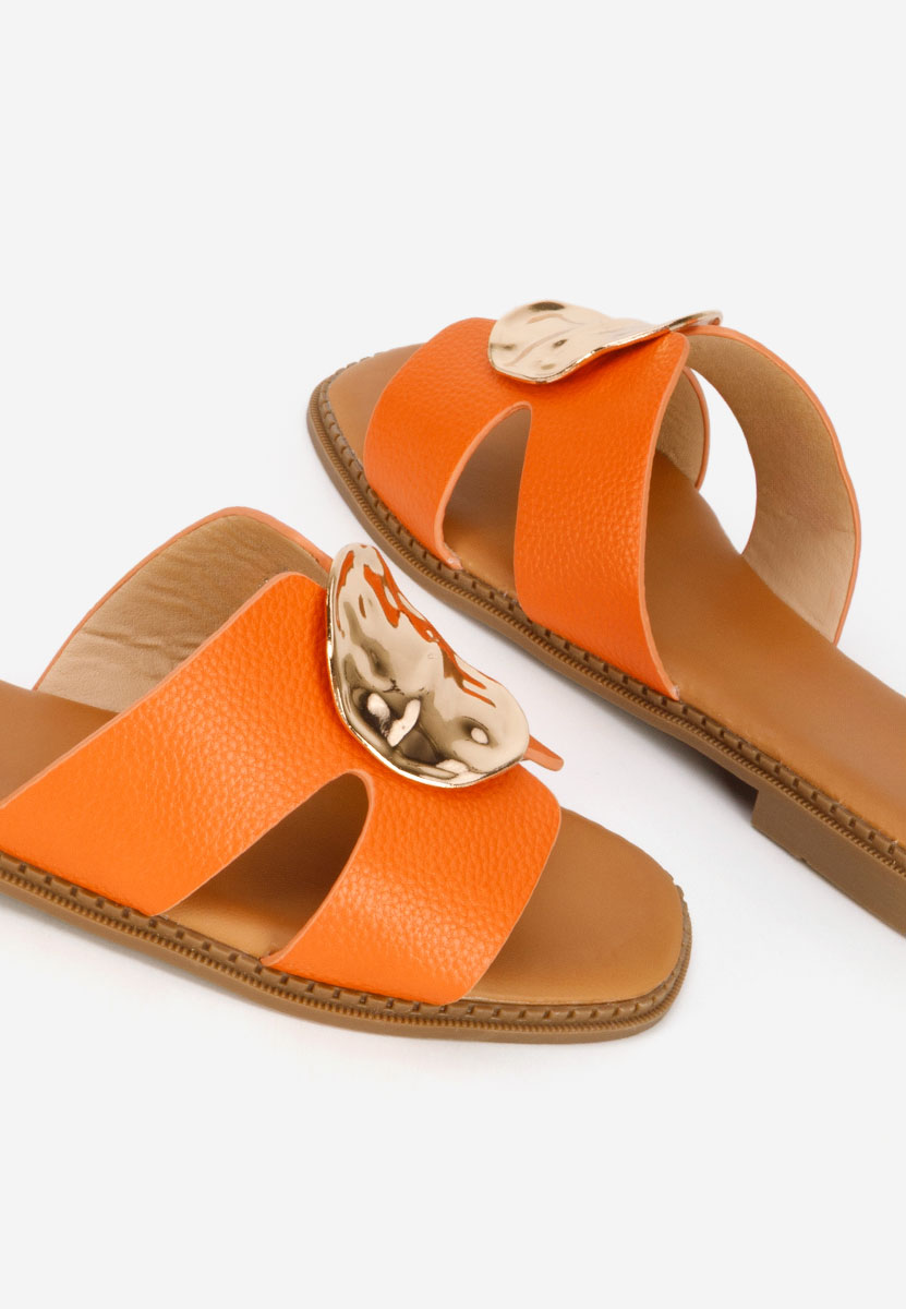 Oranžové pantofle dámské Klarina