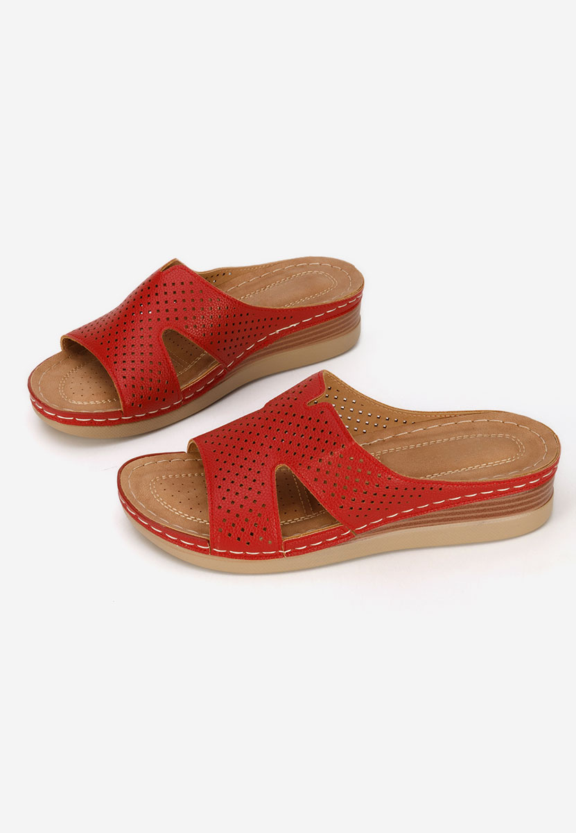 Bordové pantofle na klínku Hermana