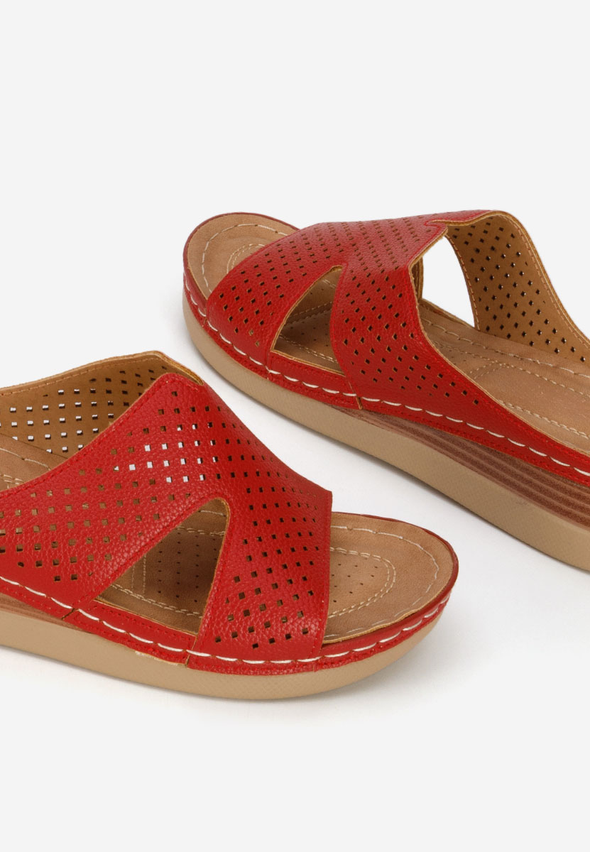 Bordové pantofle na klínku Hermana