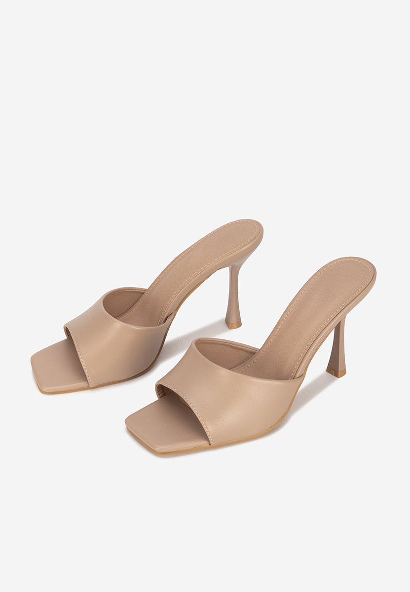 Khaki pantofle na podpatku Eliseia V2