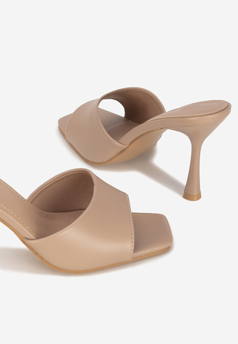 Khaki pantofle na podpatku Eliseia V2