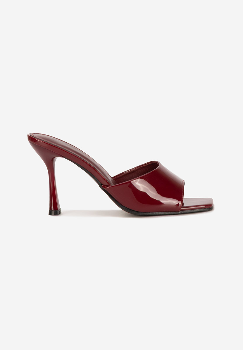 Bordové pantofle na podpatku Eliseia