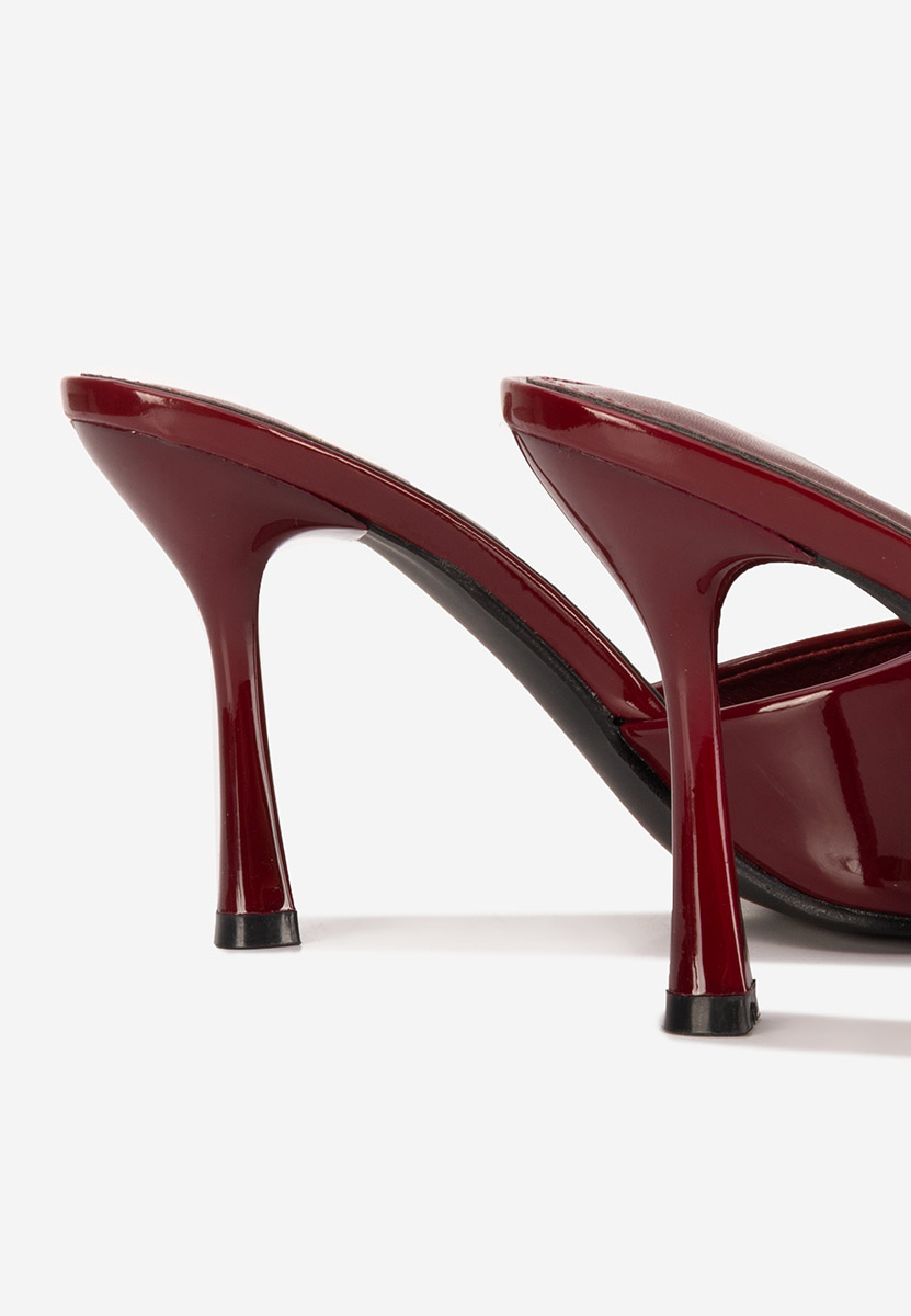 Bordové pantofle na podpatku Eliseia