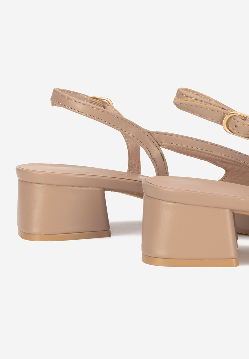 Khaki lodičky s otevřenou pätou Alexonia