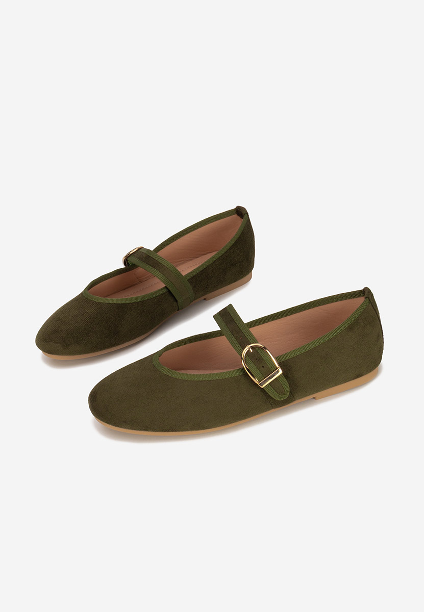 Zelené dámské baleríny Alecsona