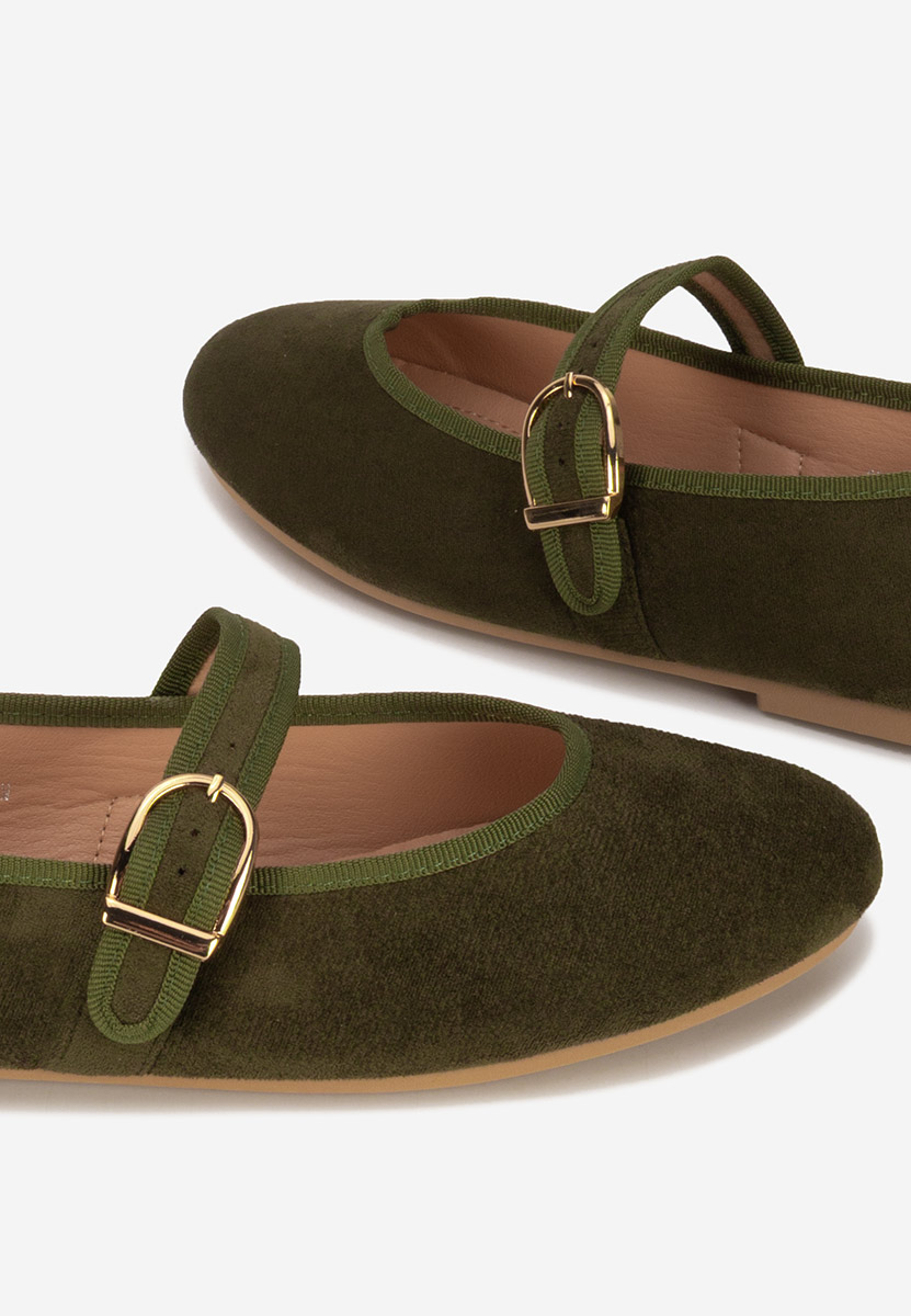 Zelené dámské baleríny Alecsona