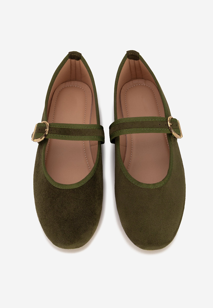 Zelené dámské baleríny Alecsona