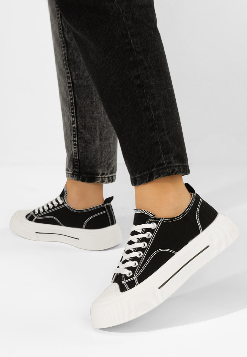 Černé dámské plátěné tenisky Jessia