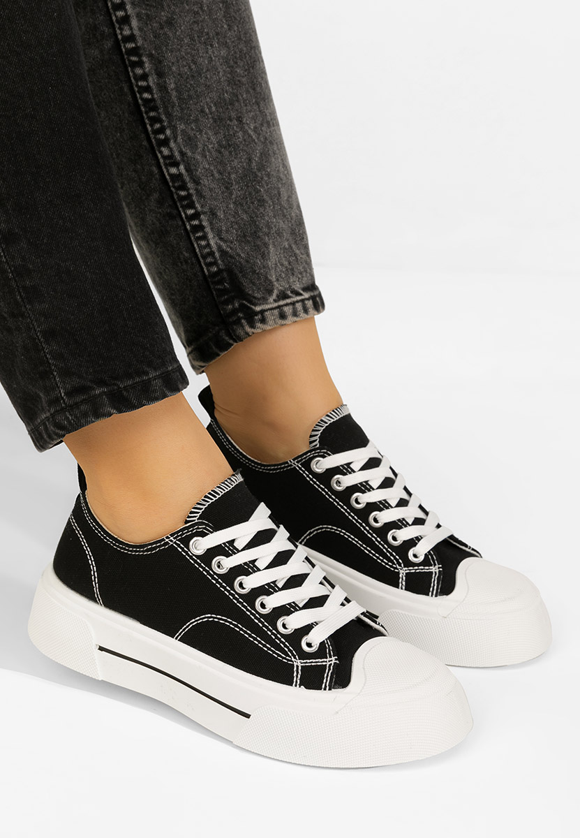 Černé dámské plátěné tenisky Jessia