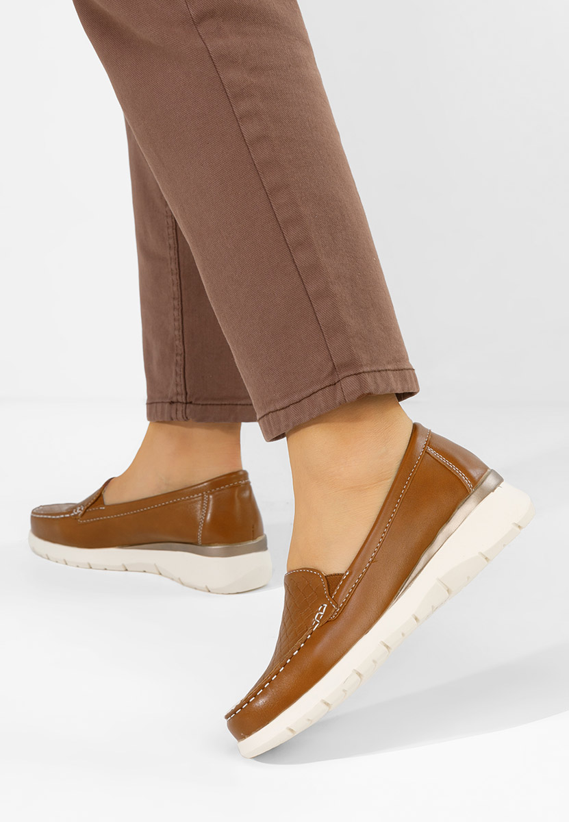 Camelové dámské mokasíny Seona