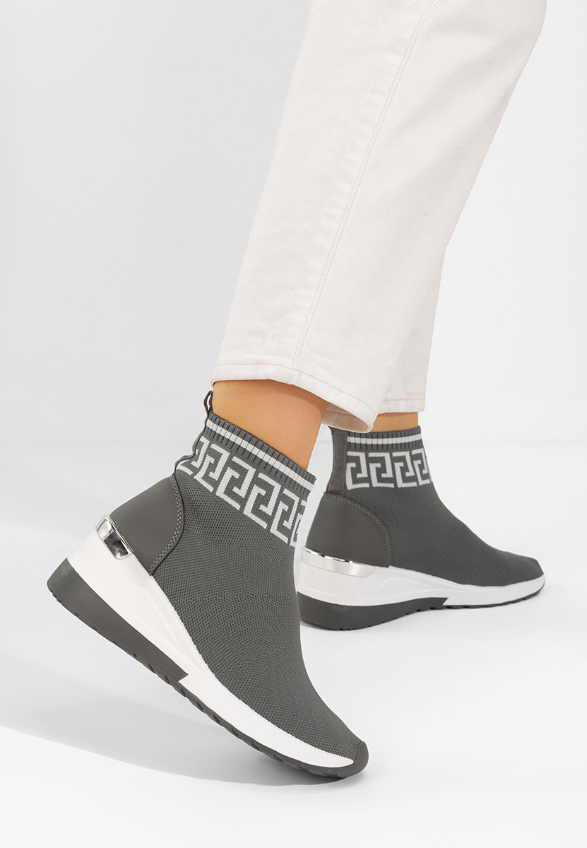 Šedé ponožkové tenisky Ofelina