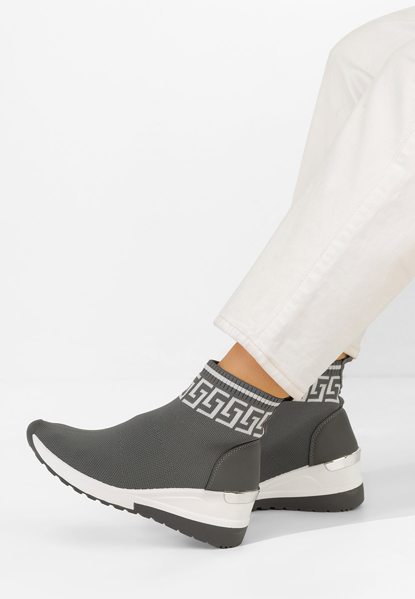 Šedé ponožkové tenisky Ofelina