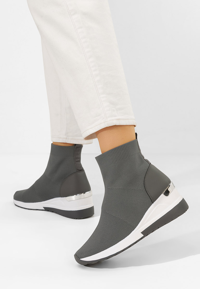 Šedé ponožkové tenisky Jessina