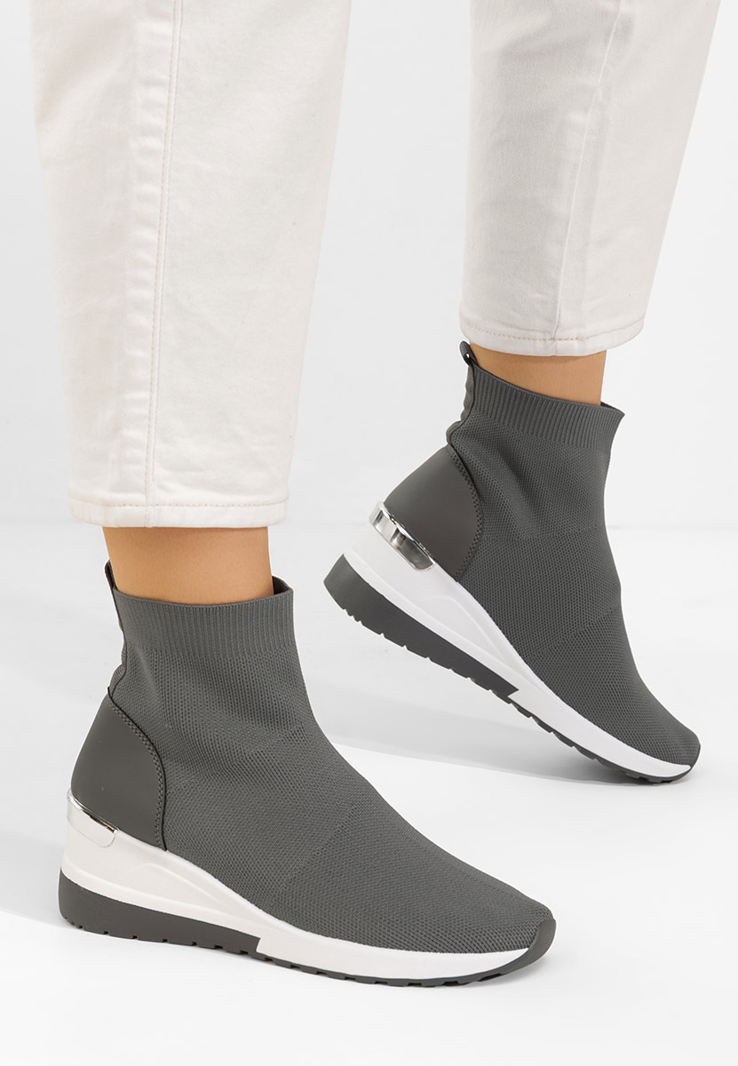 Šedé ponožkové tenisky Jessina