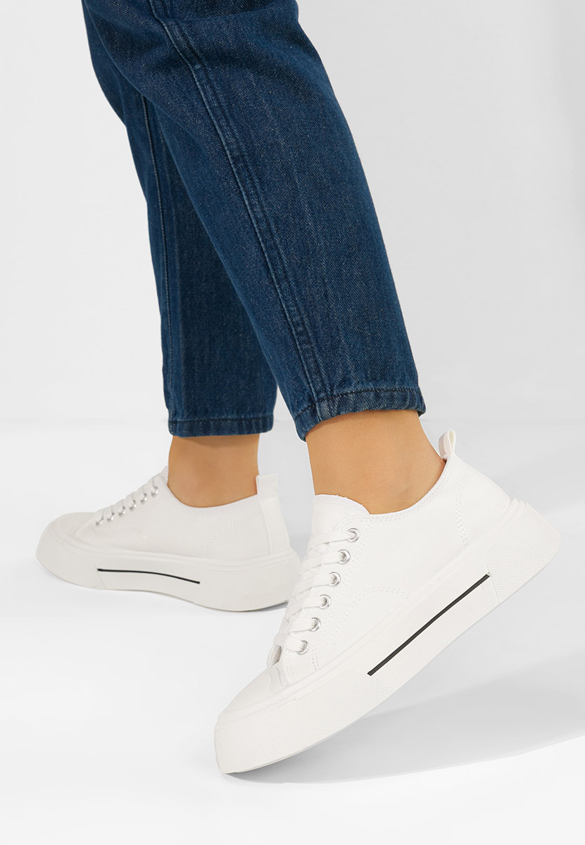 Bílé dámské plátěné tenisky Jessia