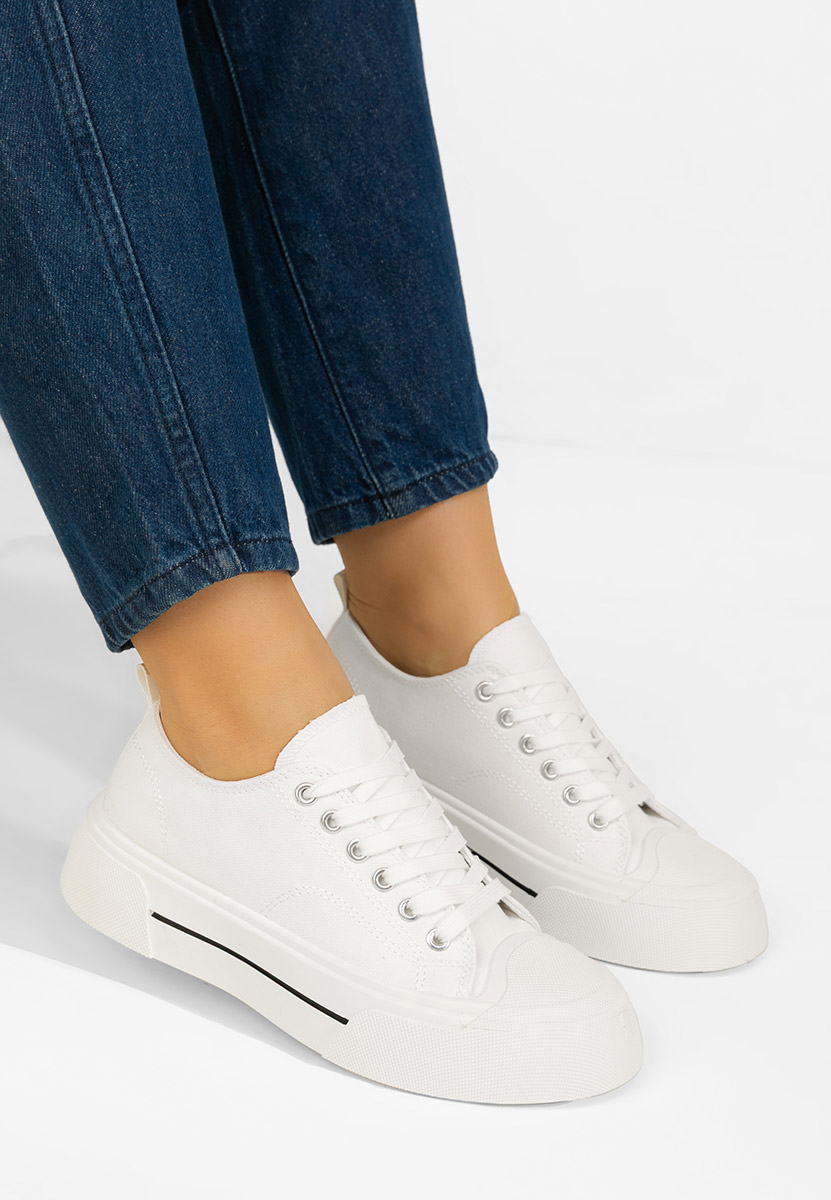 Bílé dámské plátěné tenisky Jessia