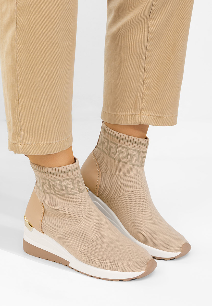 Béžové ponožkové tenisky Ofelina