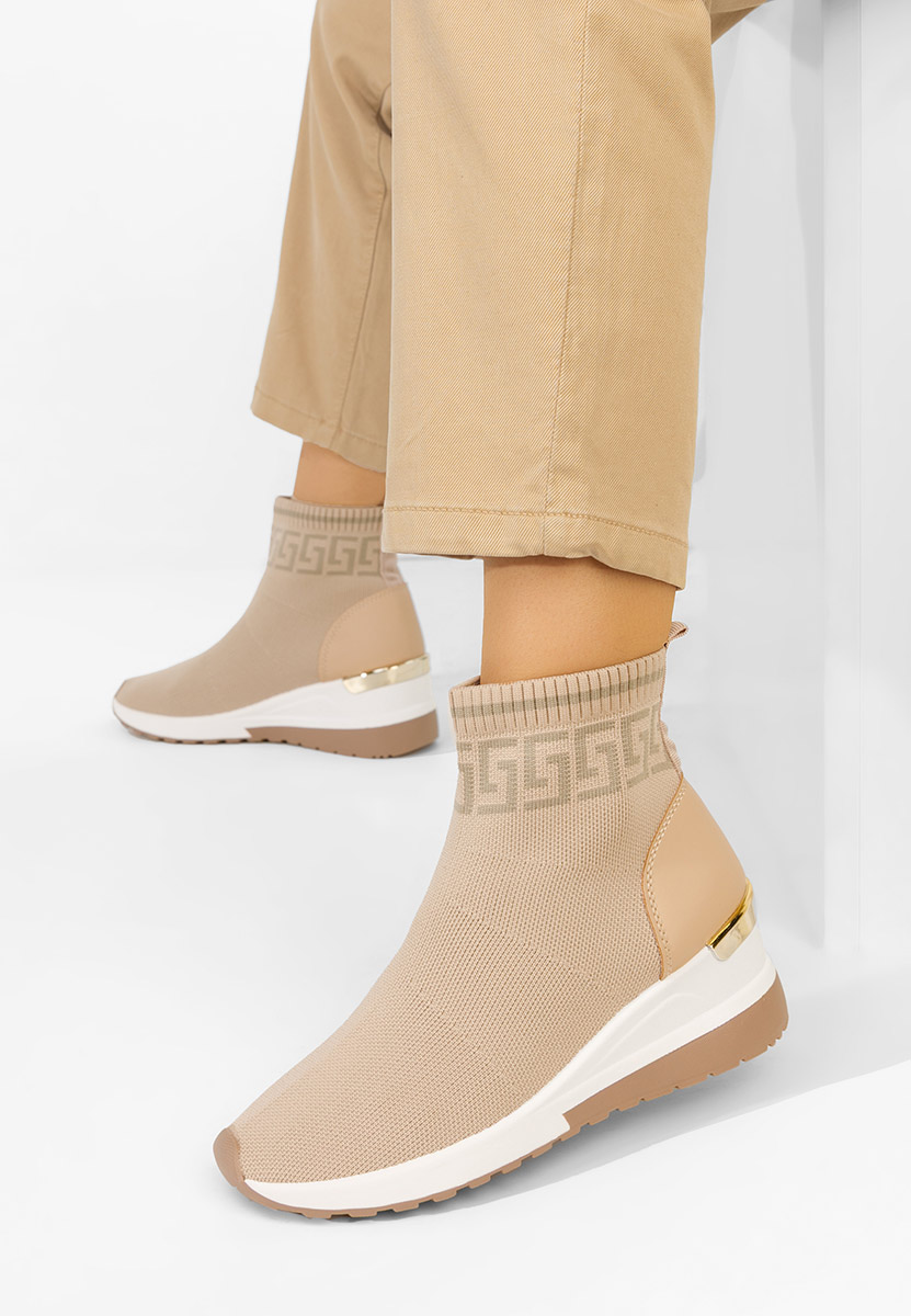 Béžové ponožkové tenisky Ofelina