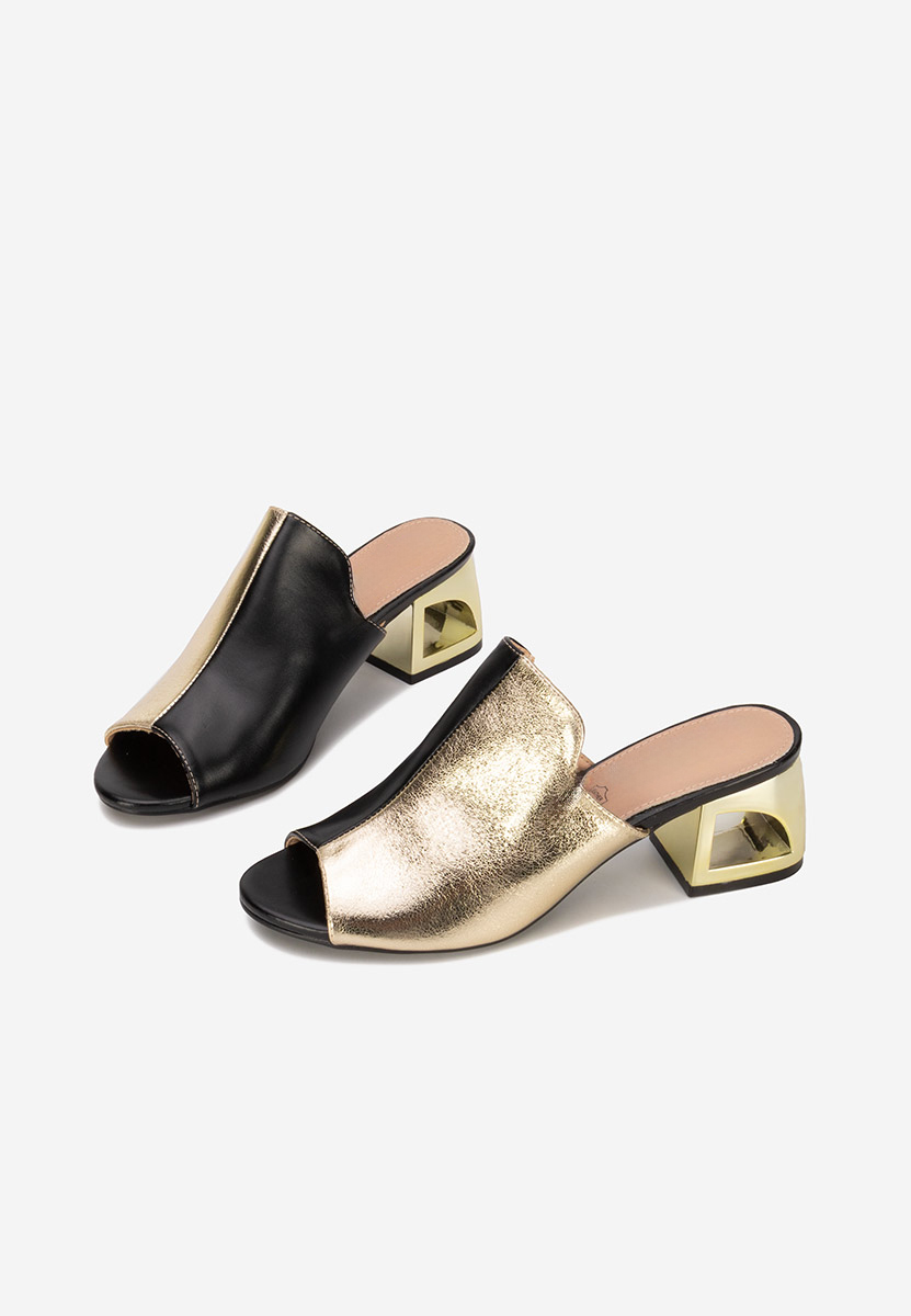 Zlaté pantofle na podpatku Floriana V2