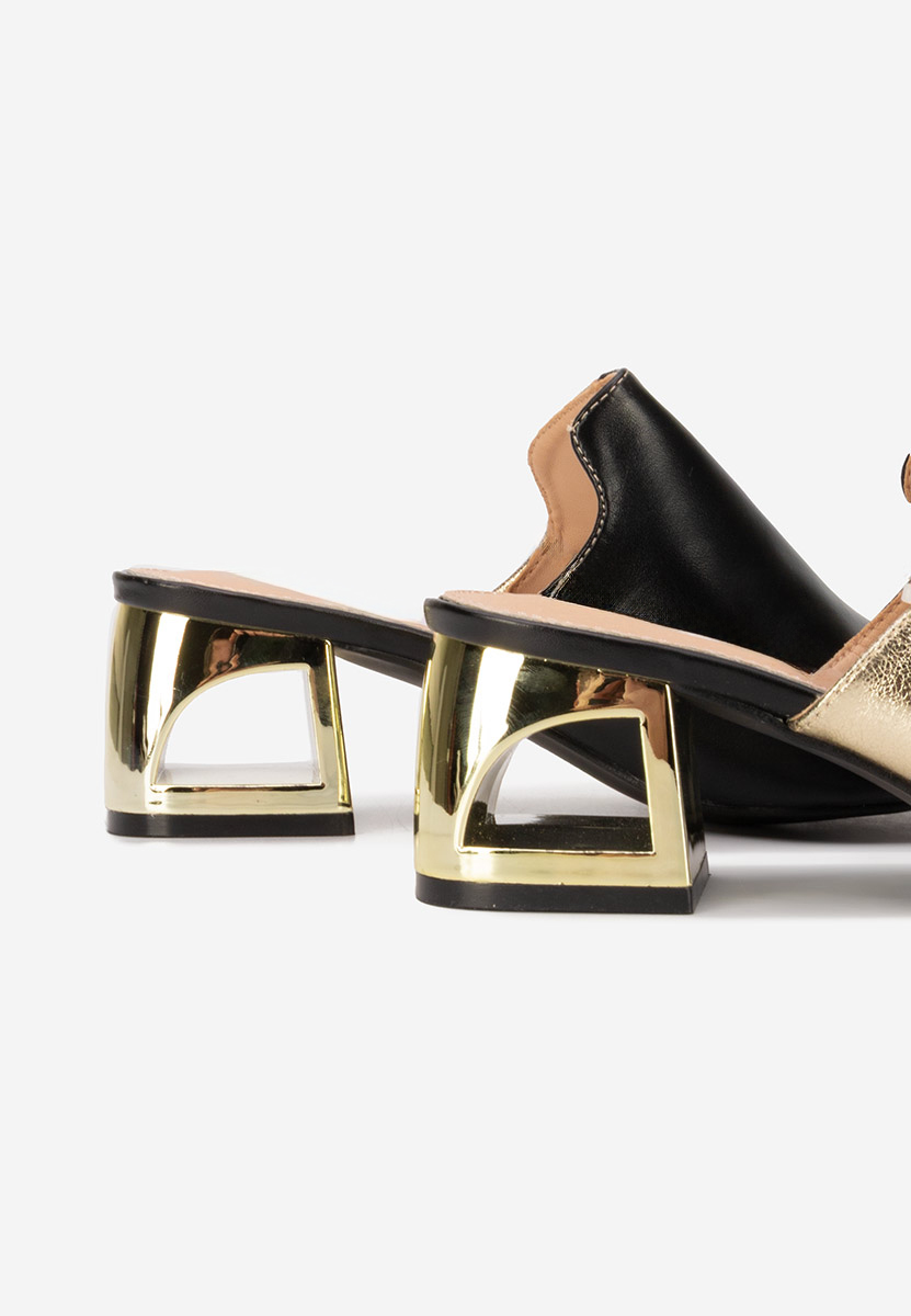 Zlaté pantofle na podpatku Floriana V2