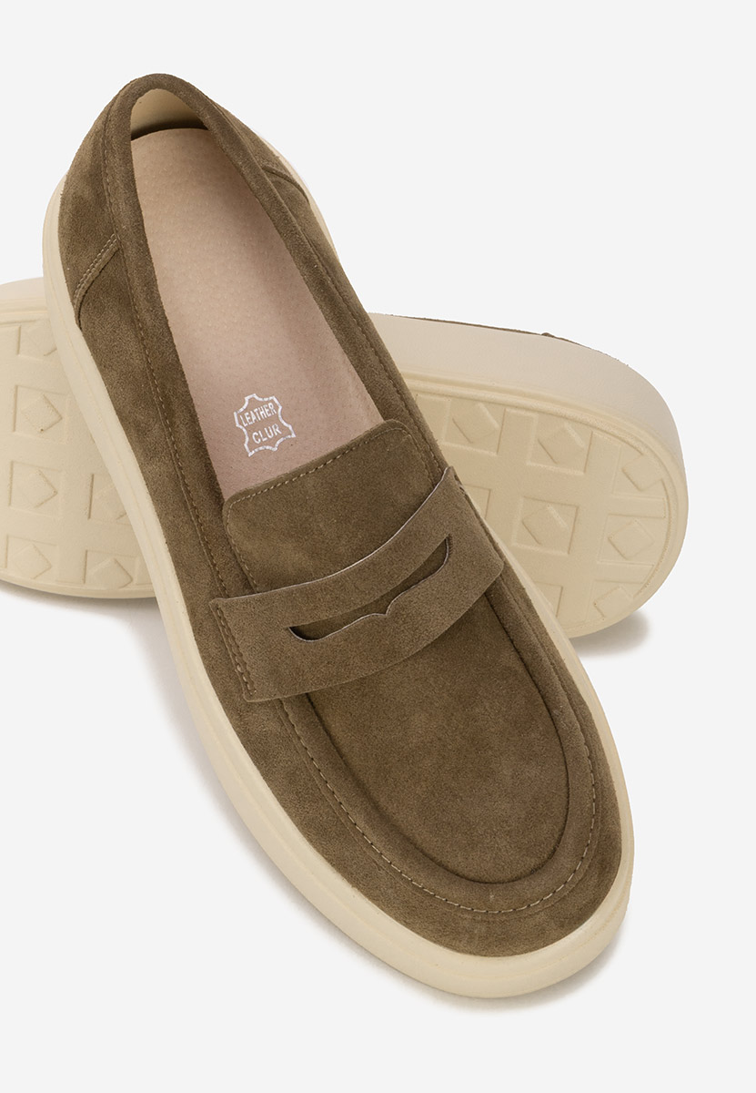 Zelené mokasíny na platformě Herminia