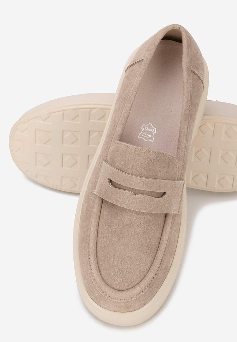 Khaki mokasíny na platformě Herminia